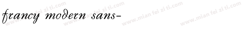 francy modern sans字体转换